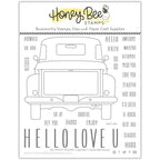 Honey Bee Big Pickup Tailgate Clear Stamps And Dies Bundle hbst-284 Stamps in Package