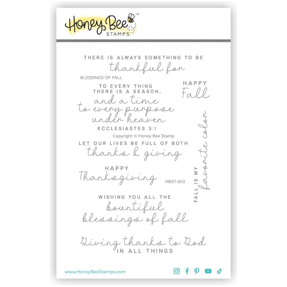 Honey Bee Blessings Of Fall Clear Stamps hbst-610