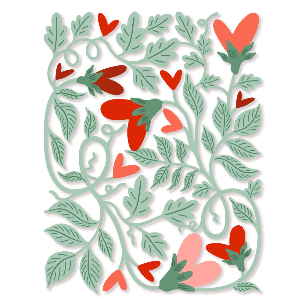 Honey Bee Bold Background Vines Of Love Dies hbds-bbvol