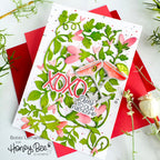 Honey Bee Bold Background Vines Of Love Dies hbds-bbvol Cheers To Our Friendship Card