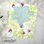 Honey Bee Bold Background Vines Of Love Dies hbds-bbvol Lucky To Have You Card