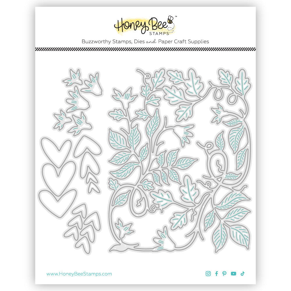Honey Bee Bold Background Vines Of Love Dies hbds-bbvol Packaging View