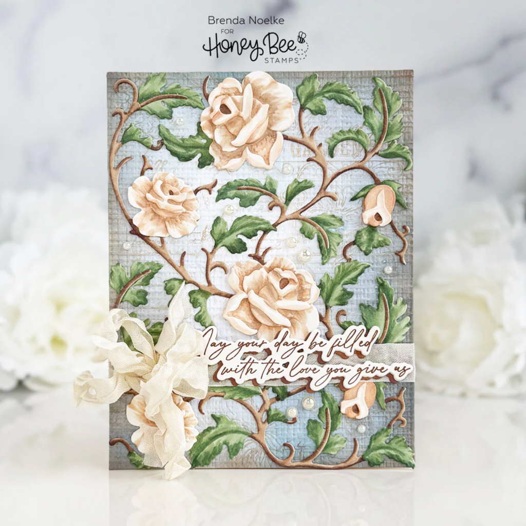 Honey Bee Burlap 3D Embossing Folder hbef-010 Mother’s Day Card | color-code:ALT02