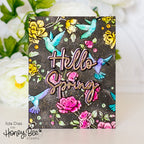 Honey Bee Chinoiserie 3D Embossing Folder hbef-025 Hello Spring Card