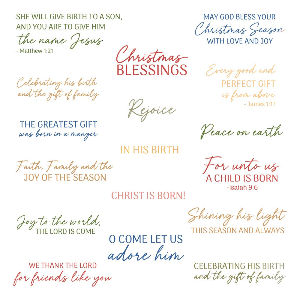 Honey Bee Christmas Blessings Clear Stamps hbst-672