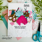 Honey Bee Crafty Friends Clear Stamps And Dies Bundle Bobbi Lemanski Handmade with love Card