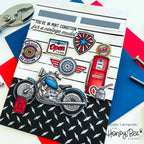 Honey Bee Dad's Garage Clear Stamps And Dies Bundle Bobbi Lemanski You're in Mint Condition for a Vintage Model Card