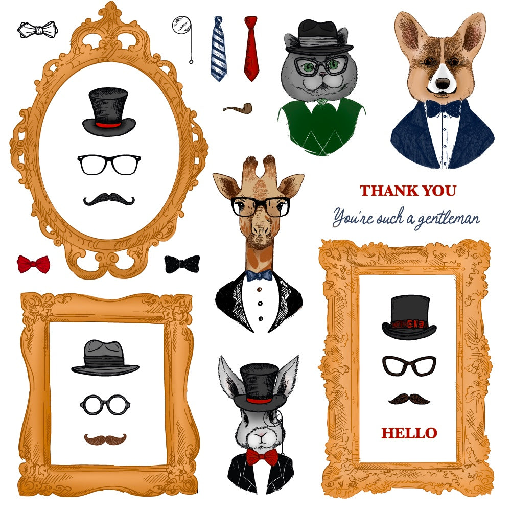 Honey Bee Dapper Decor Cling Stamps hbst-680
