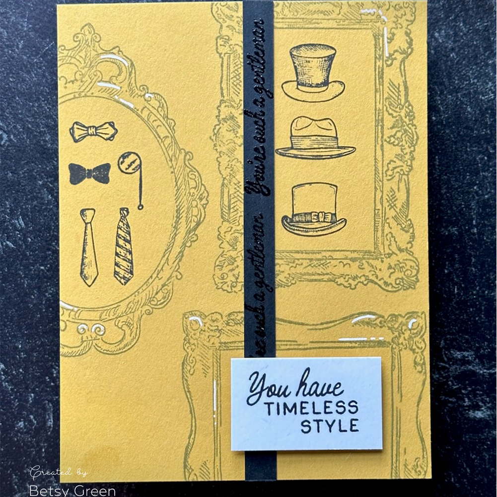Honey Bee Dapper Decor Cling Stamps hbst-680 You Have Timeless Style Masculine Card