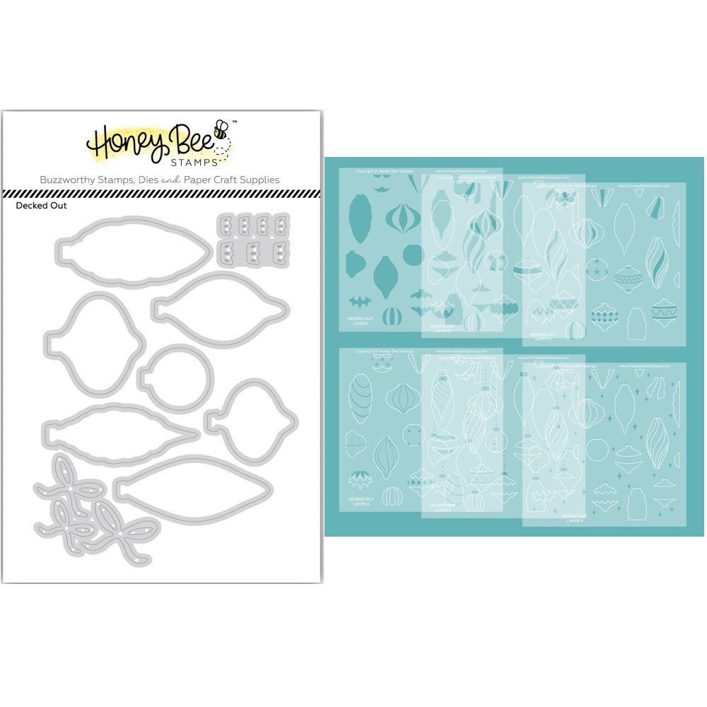 Honey Bee Decked Out Background Stencils And Dies Bundle