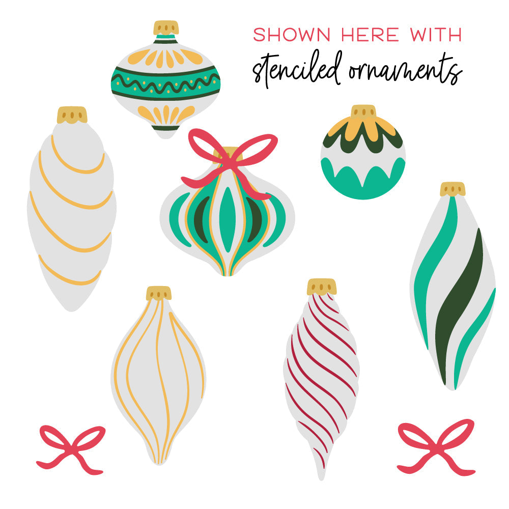 Honey Bee Decked Out Background Stencils hbsl-189 Stenciled Ornaments