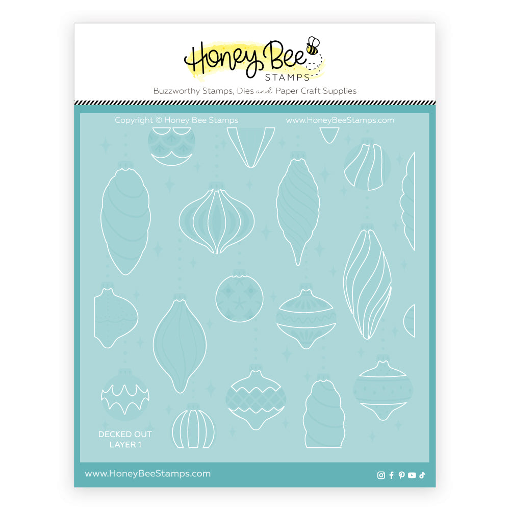 Honey Bee Decked Out Background Stencils hbsl-189 in package