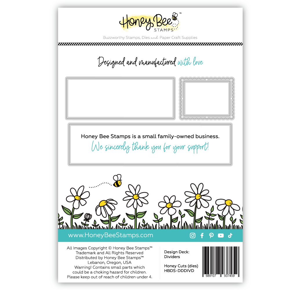 Honey Bee Design Deck Base Dividers And Fancy Frames Dies Bundle Packaging Image