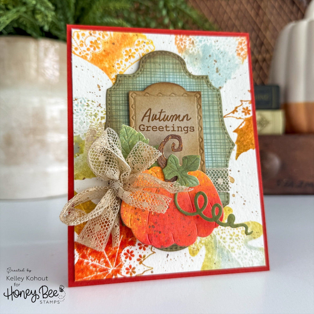 Honey Bee Design Deck Fancy Frames Dies hbds-ddffrm Autumn Greetings