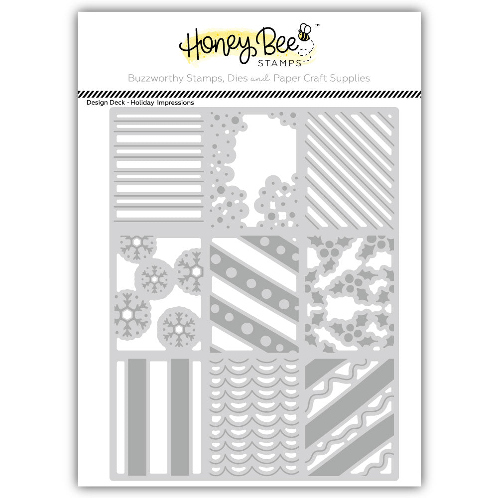 Honey Bee Design Deck Holiday Impressions Die hbds-ddholim Packaging Image