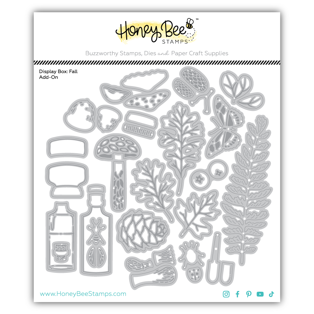 Honey Bee Display Box Fall Add-On Dies hbds-dbfalla