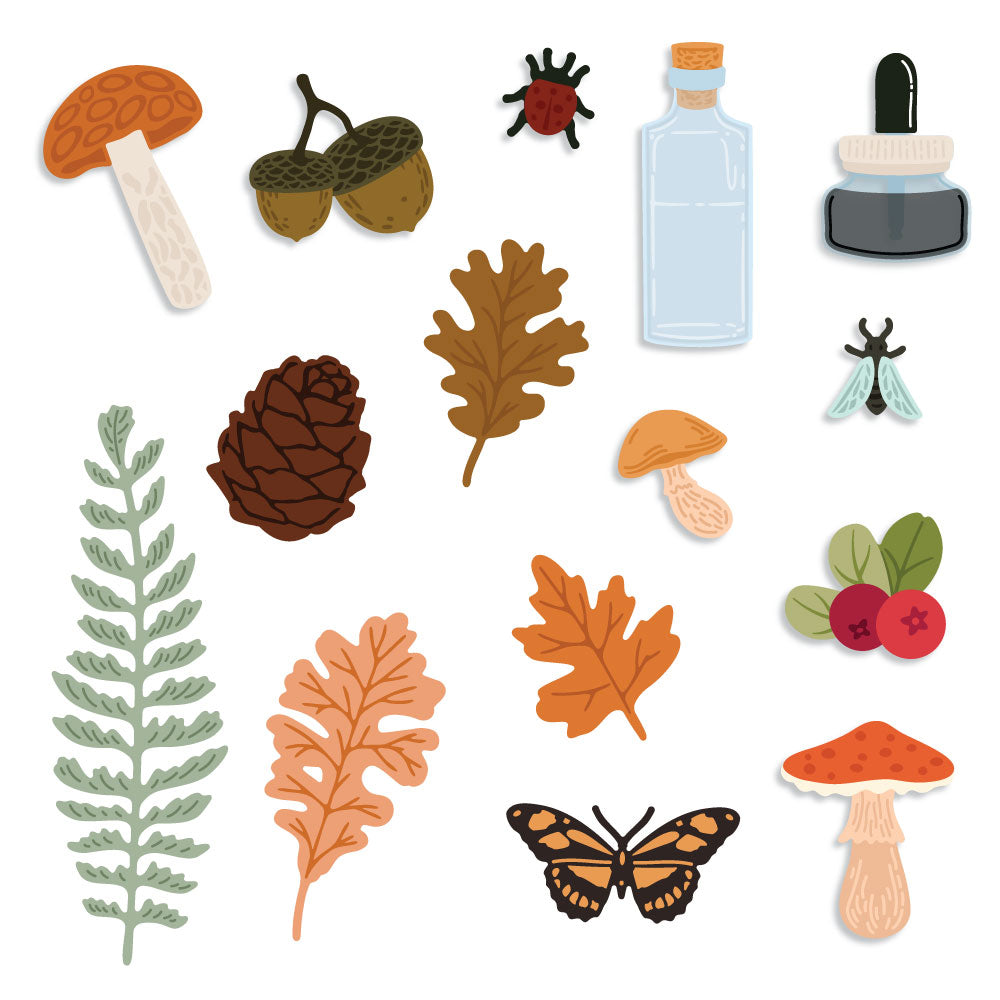 Honey Bee Display Box Fall Add-On Dies hbds-dbfalla Autumn Images