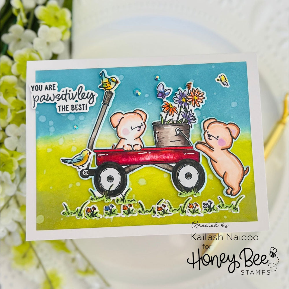 Honey Bee Dog Gone Amazing Clear Stamps hbst-633 Kailash Naidoo Card