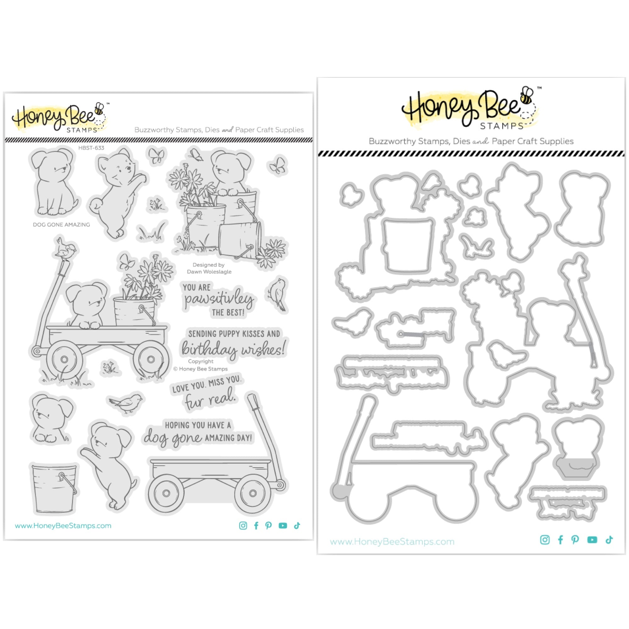 Honey Bee Dog Gone Amazing Stamps And Dies Bundle