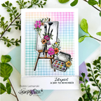 Honey Bee Don't Worry, Be Crafty Clear Stamps And Dies Bundle Bobbi Lemanski Card