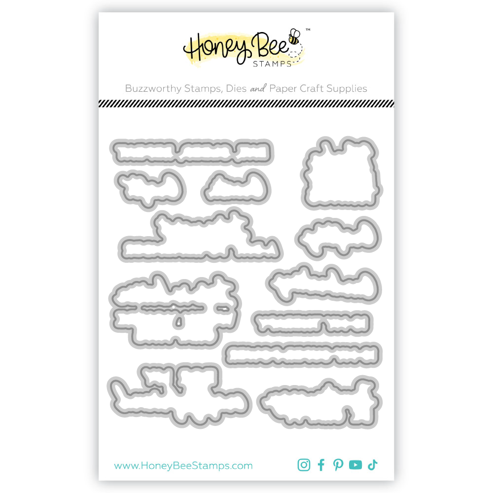 Honey Bee Don't Worry, Be Crafty Clear Stamps And Dies Bundle Dies Packaged