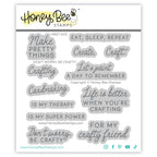 Honey Bee Don't Worry, Be Crafty Clear Stamps And Dies Bundle HBST-653