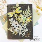 Honey Bee Dragonfly Clear Stamps And Dies Bundle Bobbi Lemanski Thinking of you card