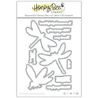 Honey Bee Dragonfly Clear Stamps And Dies Bundle hbst-415 dies in package