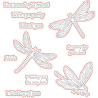Honey Bee Dragonfly Clear Stamps And Dies Bundle hbst-415 dies outlining stamp images mock up
