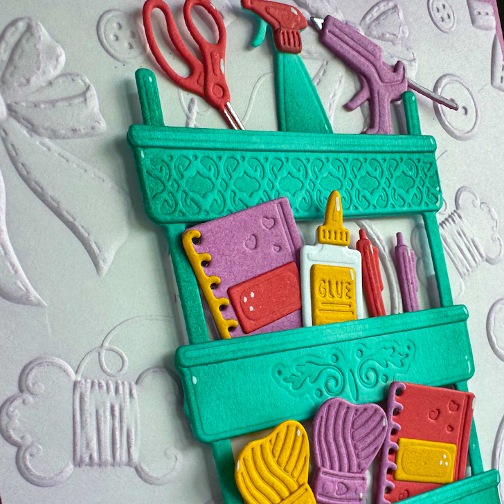 Honey Bee Embroidered 3D Embossing Folder hbef-028 Craft Supplies Card