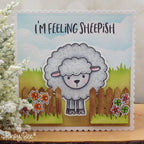 Honey Bee FARM FENCE Dies hbds-ff Feeling Sheepish Card