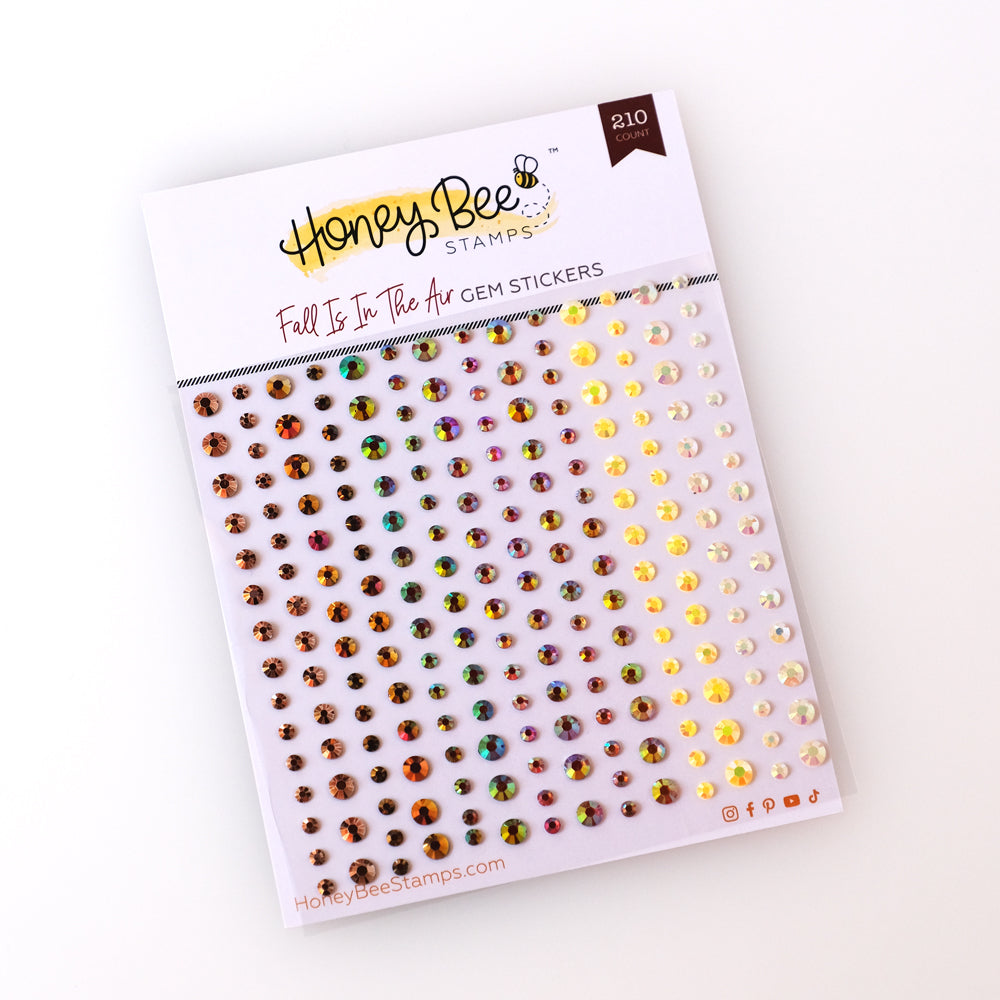Honey Bee Fall Is In The Air Gem Stickers hbgs-050