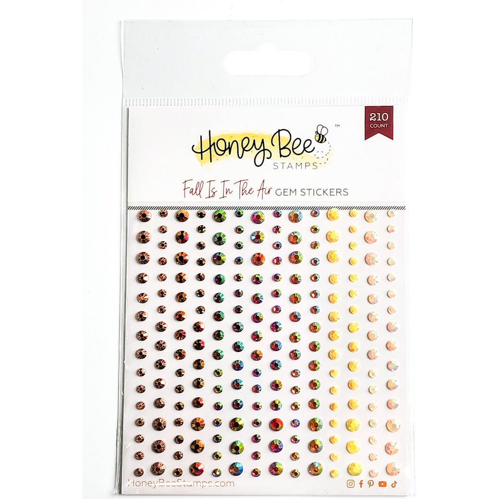 Honey Bee Fall Is In The Air Gem Stickers hbgs-050 Straight On View