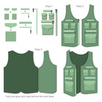 Honey Bee Fishing Vest A2 Add On Dies hbds-fshvst Instructions