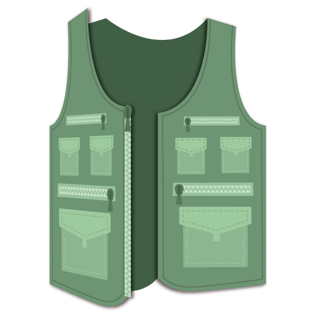 Honey Bee Fishing Vest A2 Add On Dies hbds-fshvst Masculine