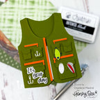 Honey Bee Fishing Vest A2 Add On Dies hbds-fshvst Masculine Encouragement Card