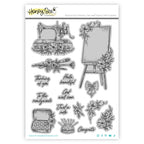 Honey Bee Floral Easel Cling Stamps hbst-654 Product Image