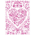 Honey Bee Floral Heart 3D Embossing Folder hbef-013