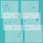 Honey Bee Floral Noel Clear Stamps Stencils And Dies Bundle HBSL-160 Set of 6