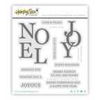 Honey Bee Floral Noel Clear Stamps Stencils And Dies Bundle HBST-617 Set