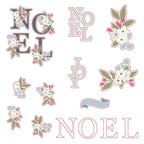 Honey Bee Floral Noel Clear Stamps Stencils And Dies Bundle Sample Mock Up