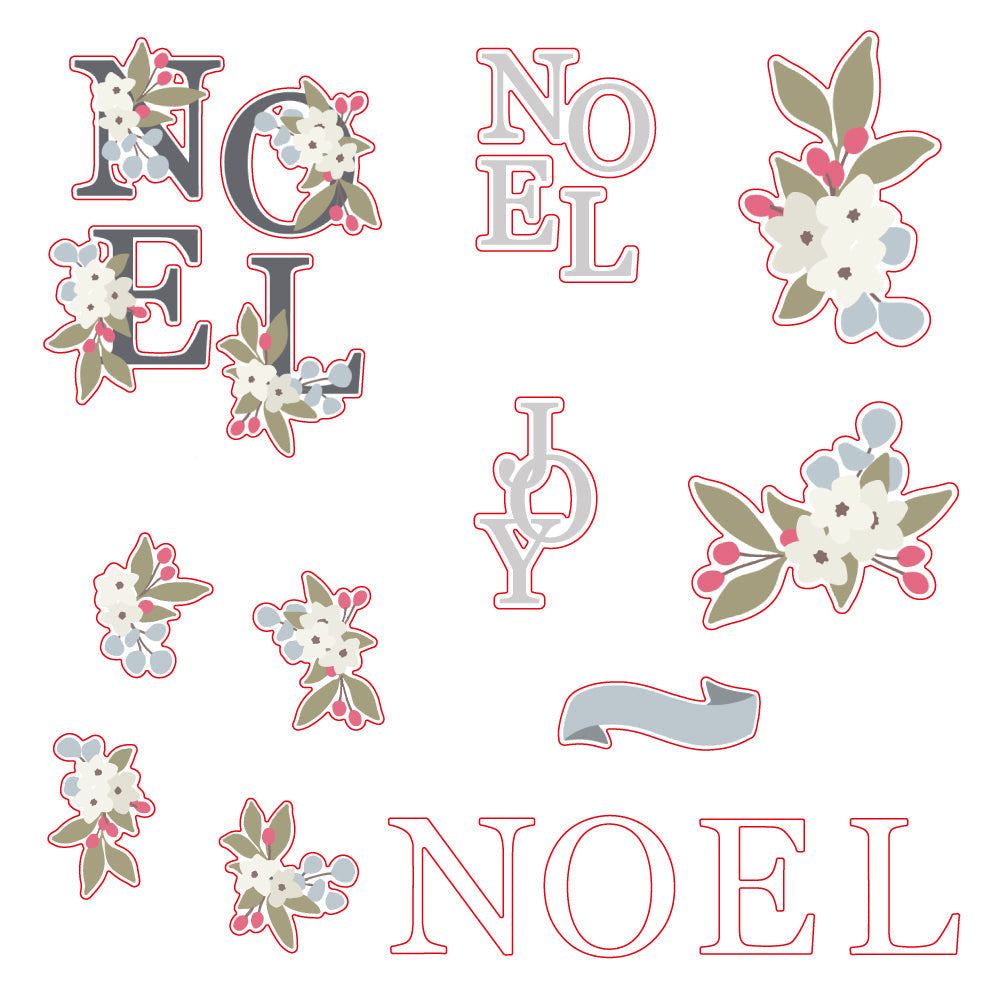Honey Bee Floral Noel Dies hbds-617