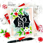 Honey Bee Floral Noel Dies hbds-617 Floral Holidays Card | color-code:ALT01