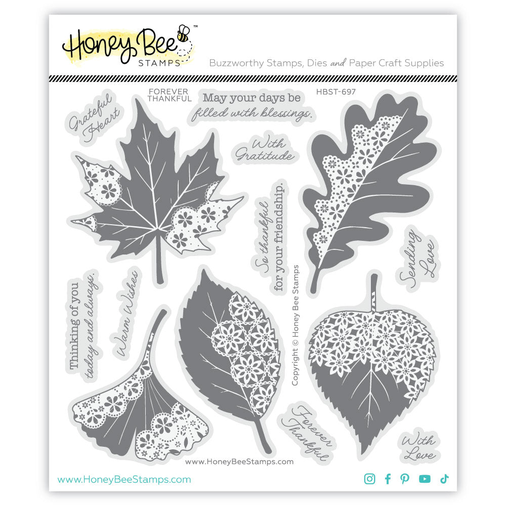Honey Bee Forever Thankful Clear Stamps And Dies Bundle Packaging Image