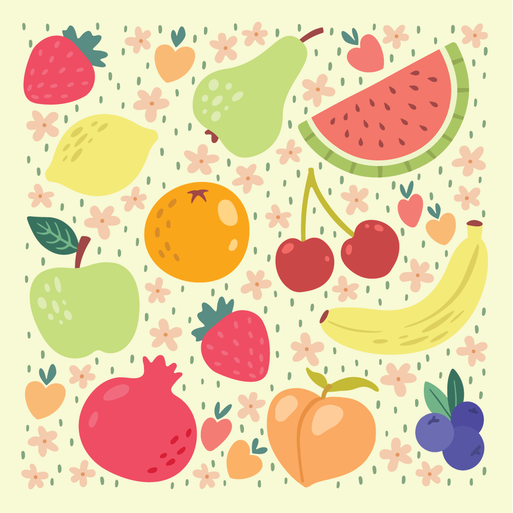 Honey Bee Fruit Medley Background Stencils And Dies Bundle Colorful Summer