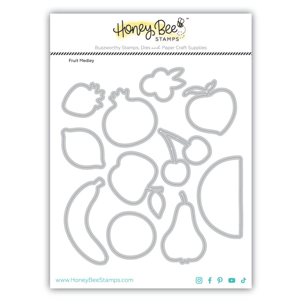 Honey Bee Fruit Medley Background Stencils And Dies Bundle Packaging View