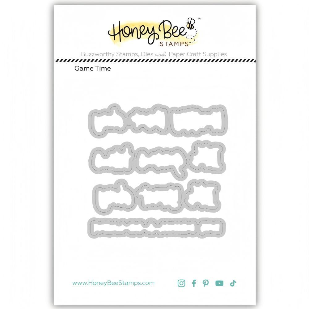 Honey Bee Game Time Clear Stamps And Dies Bundle HBDS-678 wafer dies packaged
