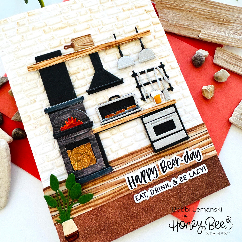 Honey Bee Game Time Clear Stamps And Dies Bundle Masculine Outdoor Kitchen Card