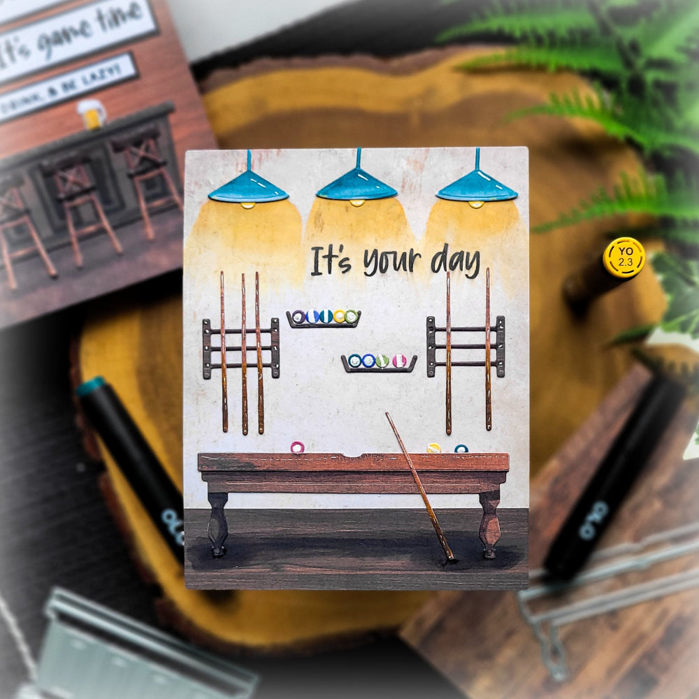 Honey Bee Game Time Dies hbds-678 Masculine Man Cave Card