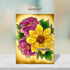 Honey Bee Gather And Give Thanks Clear Stamps Dies And Stencils Bundle Grateful Card